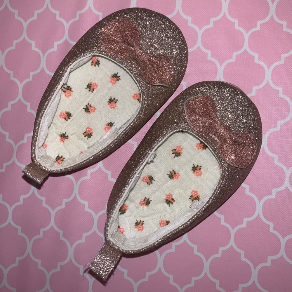 Glitter baby flats